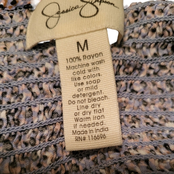 Jessica Simpson Cute Black & Brown Patterned Dress w/back Cut Out, Medium, NWOT - Picture 3 of 3